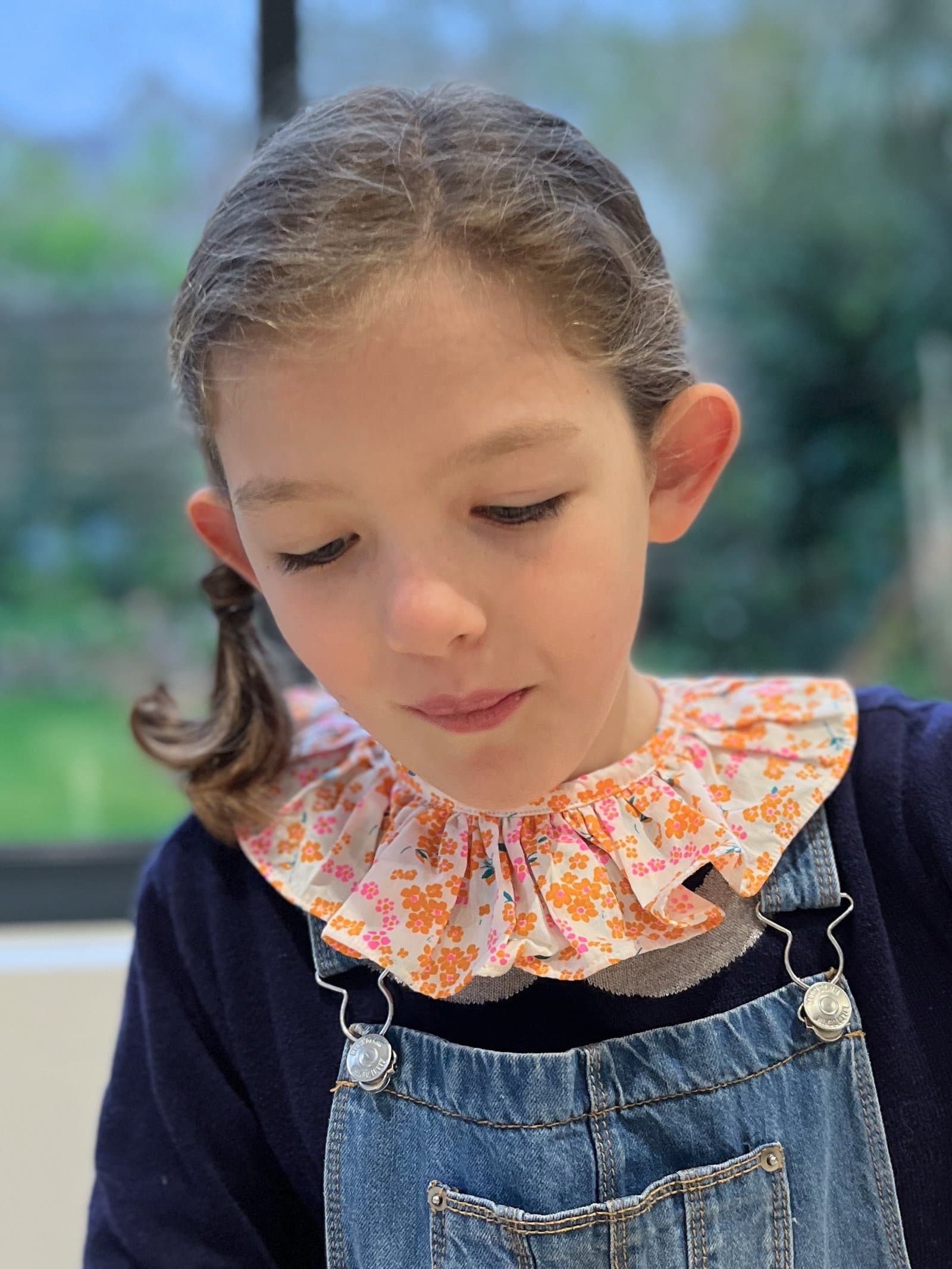 Col amovible Capucine à fleurs fluo