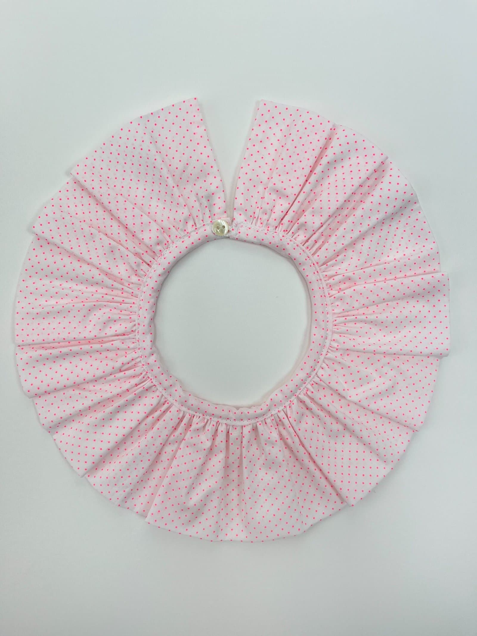 Col amovible Capucine à pois rose fluo