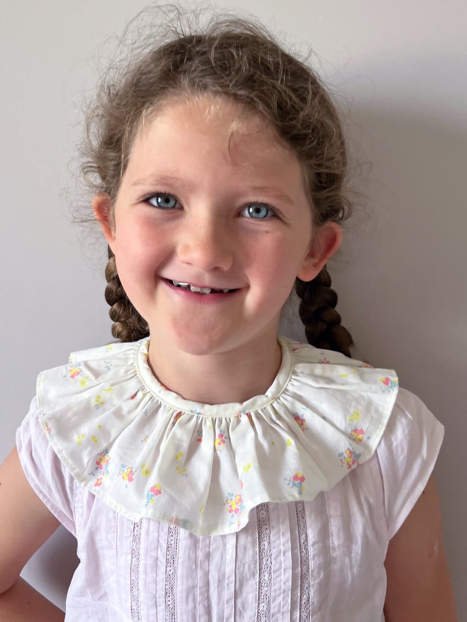 Col amovible Capucine imprimé floral pastel